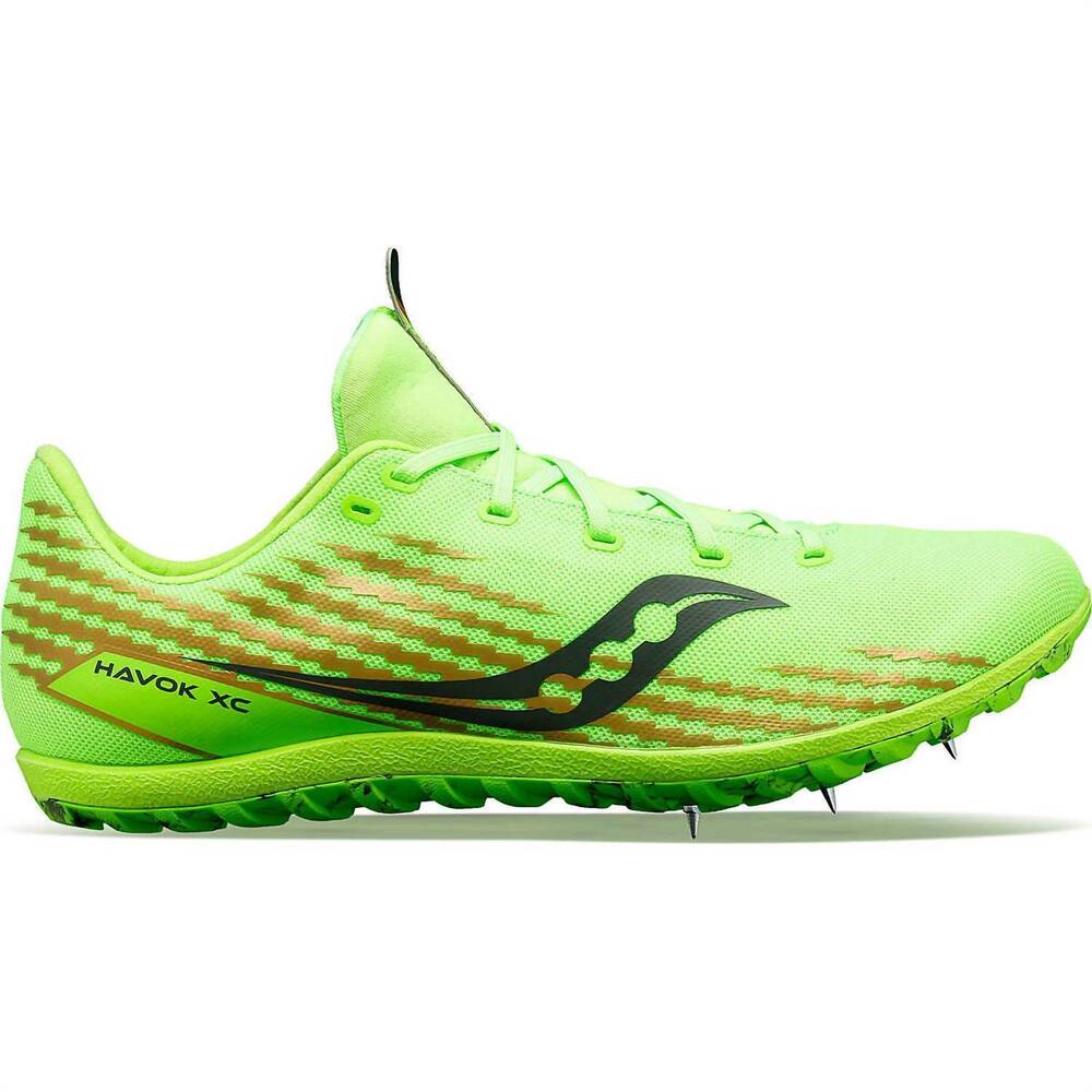 NEW SAUCONY women's havok xc3 cross-country racing shoe in slime